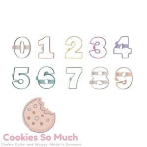 Numbers Set of 0-9 cookie Cutter