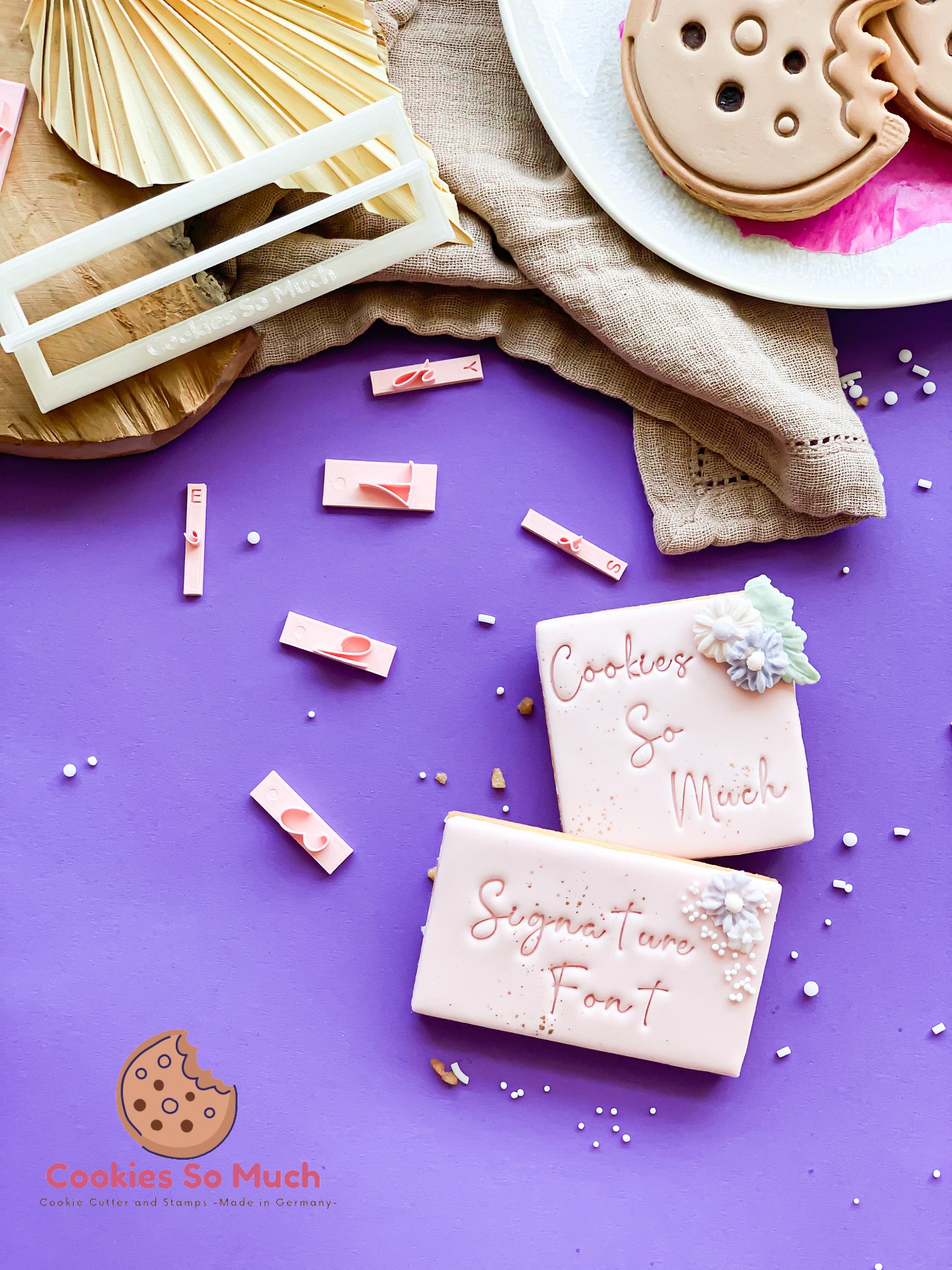 HURRISE timbre à gâteau fondant lettre biscuit Timbres à biscuits à lettres  en forme d'alphabet flexible en toute sécurité
