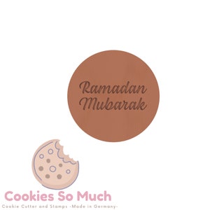 Letras de Ramadan Mubarak, Ramadã, Eid Mubarak, Bayram Cookie Debosser