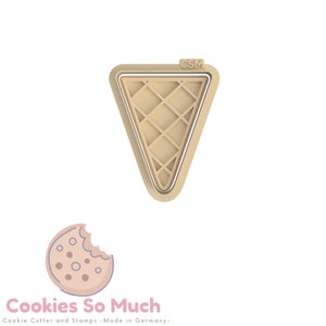 Ice Cone cookie stamp cookie cutter, Ice Cone cookie debosser cookie cutter