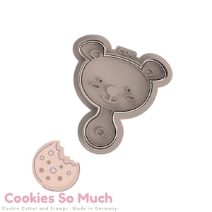 Teddy Rattle babyshower cookie Stamp & Cutter
