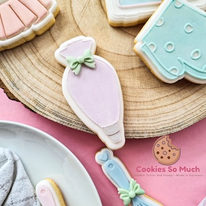 Pastry Bag cookie stamp cookie cutter, Pastry bag cookie debosser cookie cutter