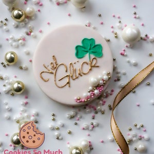 Glück Cookie stamp, Glück cookie Debosser