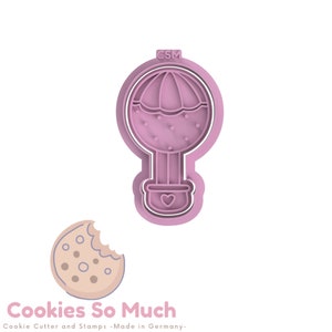 Hot air balloon 1 cookie stamp, hot air balloon cookie debosser, fondant stamp, cookie stamp, cookie cutter