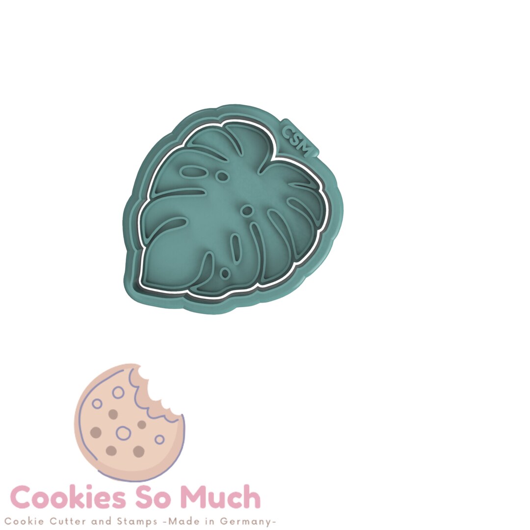 Monstera Leaf Cookie Stamp Cookie Cutter, Monstera Leaf Cookie Cutter ...