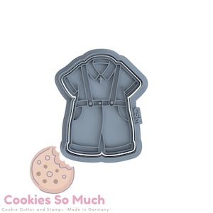 Christening boy dress with hanger cookie stamp cookie cutter, Christening boy dress with hanger cookie debosser cookie cutter