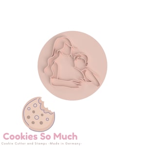 Pregnant woman with child Pregnancy Mother Mom to be family Cookie Stamp