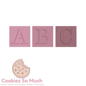 Classic Alphabet A-Z Letter cookie debosser
