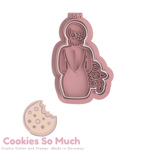 Bride 1 cookie stamp, wedding cookie stamp, just married cookie stamp