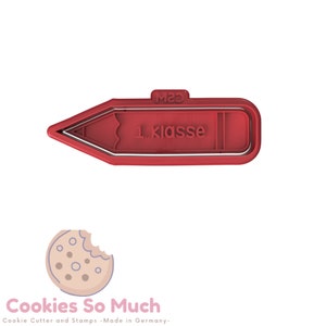 Pencil 1 class cookie stamp cookie cutter