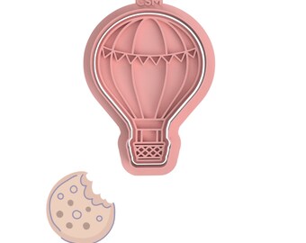 Hot air balloon cookie stamp, fondant stamp, baking tools, cookie decorating, birthday cookie stamp