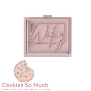 Wifey cookie stamp, bride cookie stamp, wedding cookie stamp, cookie stamp, cookie cutter, bridal cookie stamp