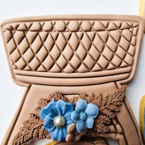Baby Rattan Bed babyshower cookie Stamp & Cutter