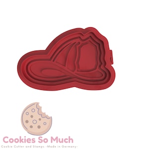 Firefighter helmet cookie stamp debosser cutter, Fire department theme