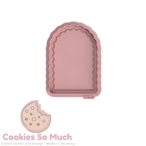wavy arch cookie debosser cookie cutter, wavy arch cookie cutter