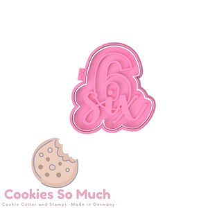 Number 6 six Cookie Stamp & Cutter