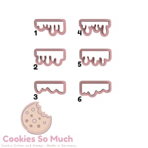 Drip cookie cutter, ice cream drip cookie cutter, frosting cookie cutter