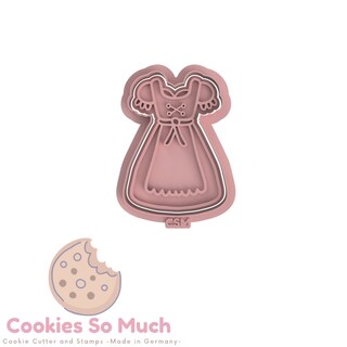 Staedter Stampino Per Biscotti Dirndl In Acciaio Inox - 6,5 Cm - Forma A Goffratura Per Pasta Di Zucchero, Fimo E Saponi - Lavabile In Lavastoviglie