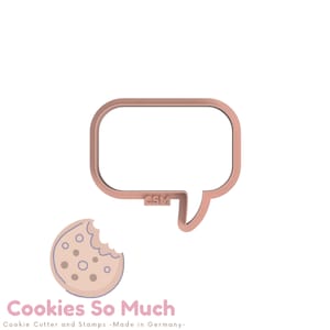 Speech bubble cutter, cookie cutter, fondant stamp