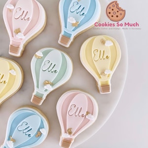 Hot air balloon cookie debosser cookie cutter