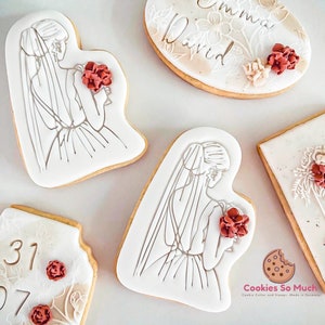 Timbre à biscuits Mariée 3, timbre à biscuits de mariée, timbre à biscuits de mariage, timbre à biscuits, emporte-pièce, douche nuptiale