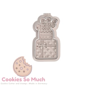 Christmas presents Cookie stamp, Christmas cookie stamp, presents cookie stamp