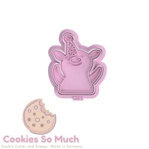 Party pig cookie stamp, pig cookie stamp, cookie stamp