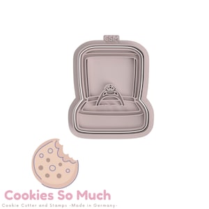 Ring box 2 Cookie stamp, wedding Cookie stamp, engagement ring cookie stamp