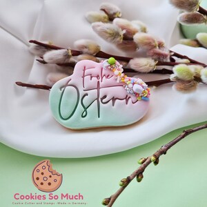 Happy Easter cookie stamp cookie cutter