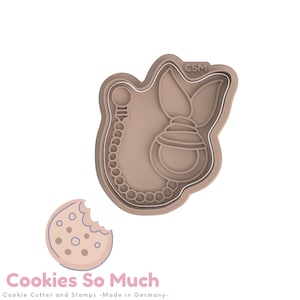 Baby pacifier chain babyshower cookie Stamp & Cutter