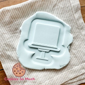 simple cake cookie stamp cookie cutter, simple cake debosser cookie cutter