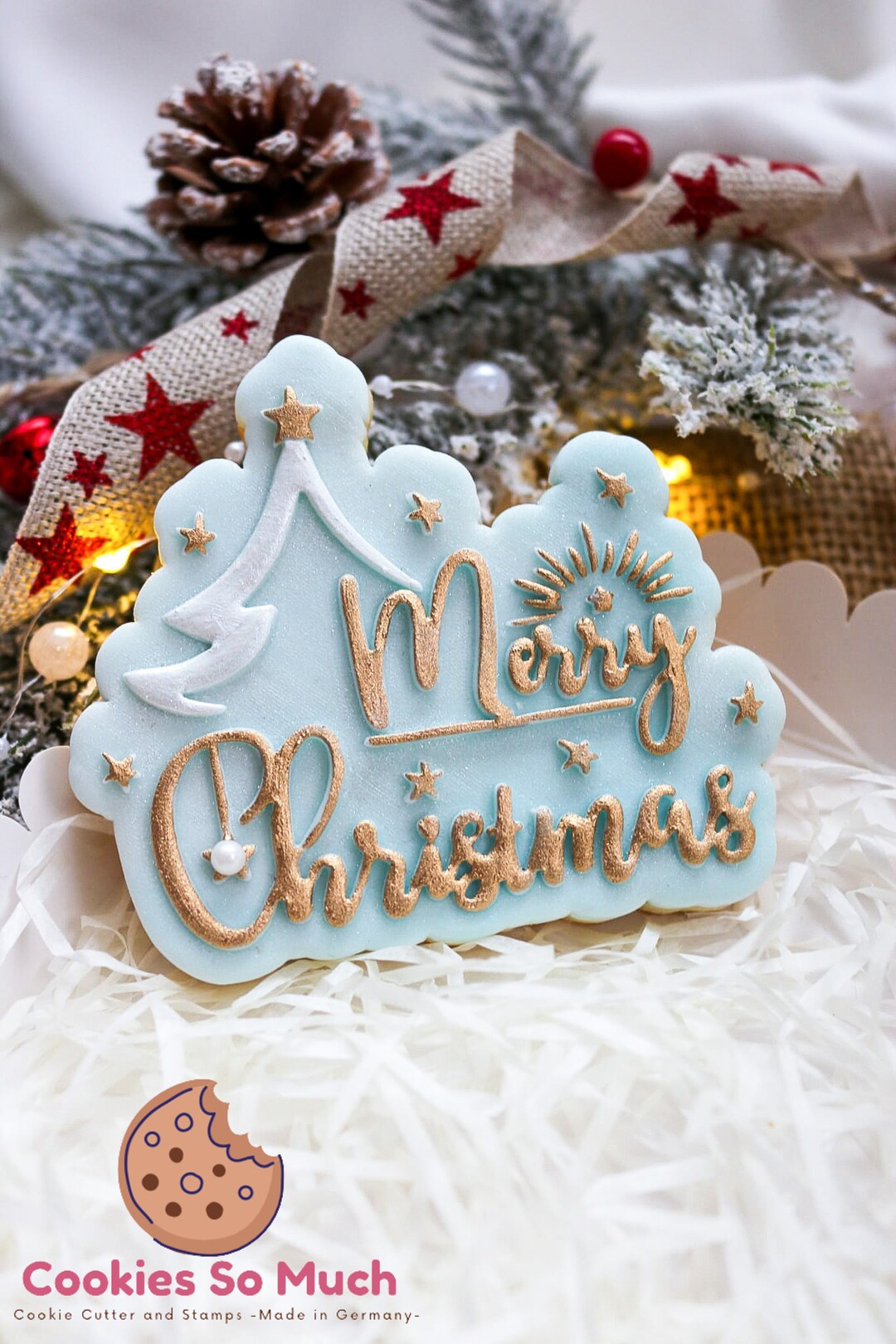 Merry Christmas Cookie Stamp, Christmas Cookie Stamp Etsy