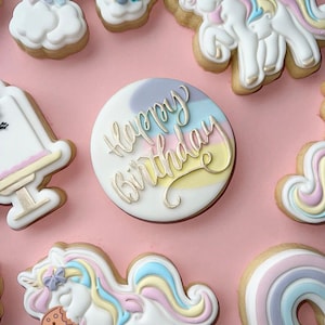 Happy Birthday handgeschrieben Cookie  Stamp