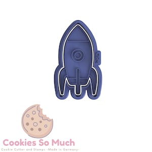 Rocket cookie stamp + cookie cutter