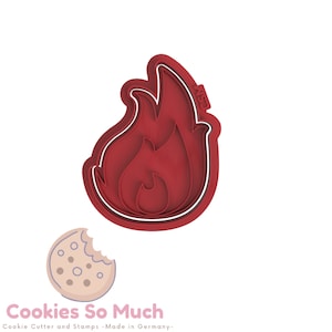 Flame cookie stamp debosser cutter, Fire departement theme