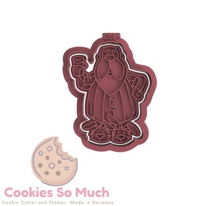 Cute Santa cookie stamp, milk and cookies for santa, Christmas cookie stamp