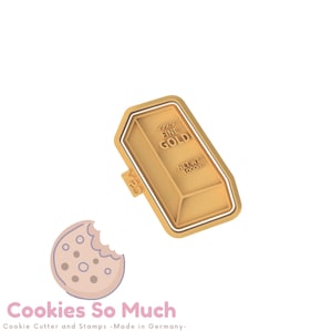 Gold Bars, Money, Currency, bitcoin Cookie Stamp & Cutter