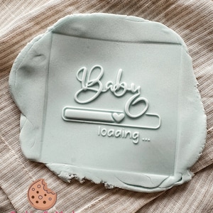 baby loading cookie debosser, baby loading cookie stamp