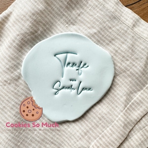 Christening custom cookie stamp, Christening custom cookie stamp