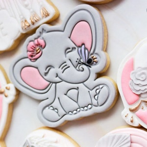 keksstempel Elefant mit Schmetterling Cookie Stamp & Cutter