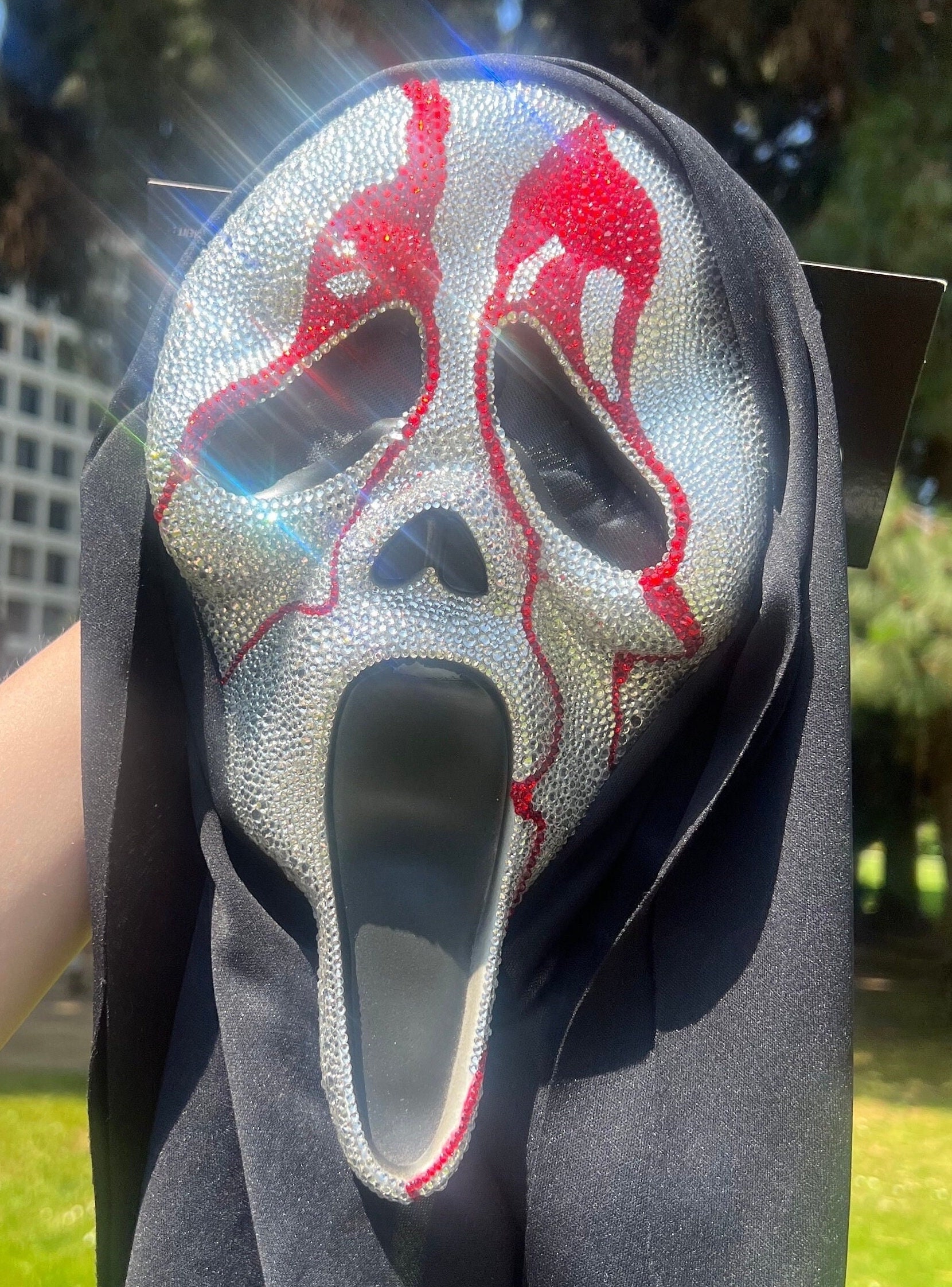 Scream 6 Ghostface Mask In Display Frame Case Horror Movie Collectible Prop  Mask