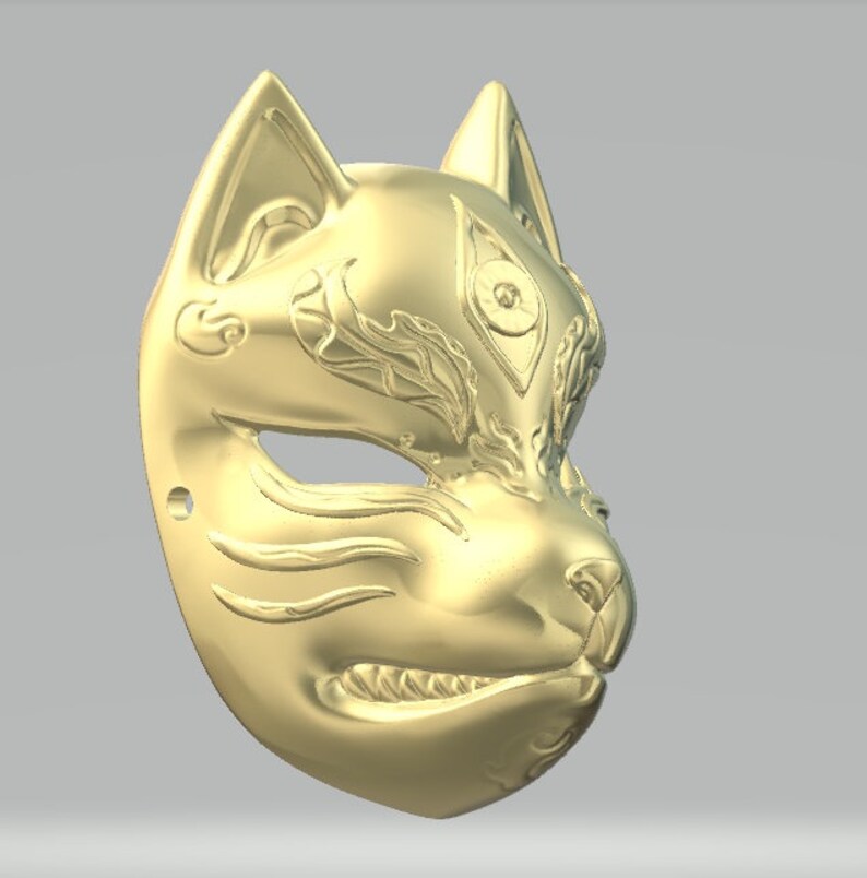 Kitsune Mask Digital Stl File Etsy