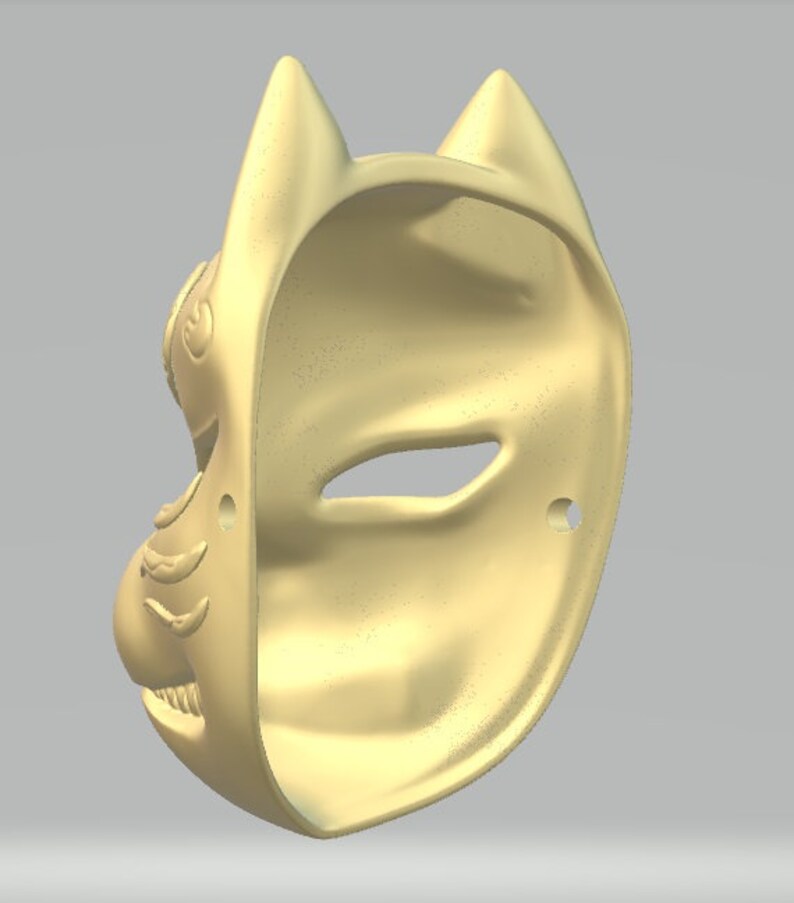 Kitsune Mask Digital Stl File Etsy