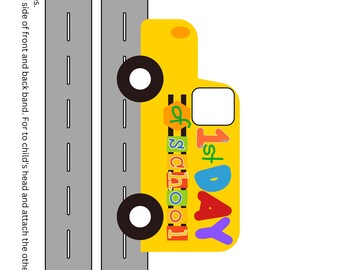 Sombrero con foto para el primer día de clases: Corona de papel imprimible (edición de Canva)