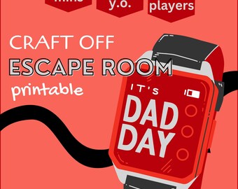 Escape Room del Día del Padre: Manualidad con tarjetas personalizadas, actividad para niños (imprimible)