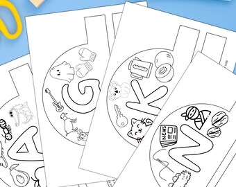 Manualidad de sombrero con alfabeto: plantilla imprimible de corona para actividades de inglés preescolar