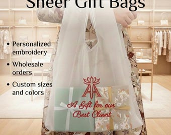 Holiday Packaging for Small Business - Custom Logo Organza Gift Bags - Wholesale Branded Bags
