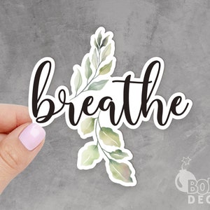 Breathe Floral Sticker, Lungs Sticker, Air Sticker, Anatomical Sticker, Science Sticker, Biology Sticker, Body Sticker, Floral Leaf Sticker