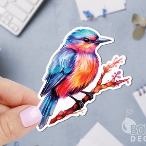 Little Bird Sticker, Fly Sticker, Bird Decal, Animal Sticker, Watercolor Sticker, Waterproof Sticker, Laptop Sticker