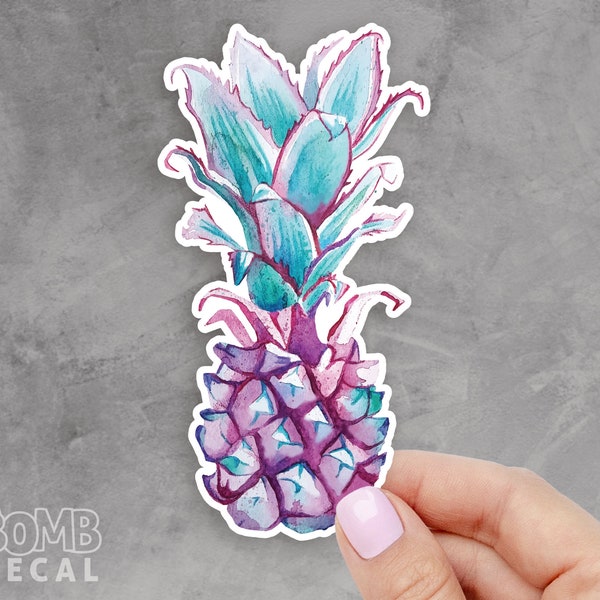 Pineapple Sticker, Pineapple Watercolour Sticker, Ananas Sticker, Fruit Sticker, Plant Sticker, Tropical Plant Sticker, Ananas Plant Sticker